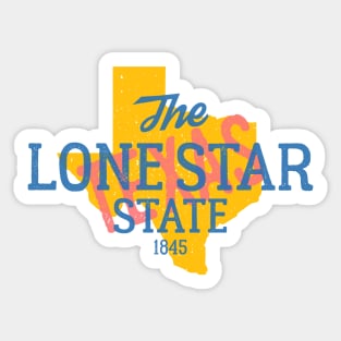 Texas logo. The Lone Star State logo. Sticker